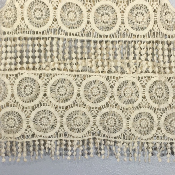 Boho Cream Crochet Tank Top Festival - Picture 7 of 14